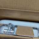 Mayfair Padded Toilet Seat with Chrome Hinges, Soft Vinyl over Wood Core Seat, Made in USA, Elongated, White