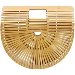 Bamboo Bags for Women Handmade Bamboo Women Handbag Wooden Purse Beach Bamboo Bag Travel Tote Bag Straw Beach Purse (Small: (L*W*H): 28cm*7.6cm*20cm/11.02"*2.99"*7.87")