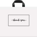 Thank You Merchandise Bags 50Pcs 10x12In White Thank You Bags Bulk - Extra Thick 3.1Mil Customer Bags for Small Business - Small Thank You Shopping Bags for Boutique with Handles