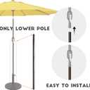 Blissun Umbrella Replacement Lower Pole, Patio Umbrella Bottom Pole with Bullet Buckle, Only Compatible Umbrellas