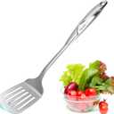 2 x Spatula, Metal Spatula for Kitchen, Stainless Steel Slotted Turner, Hollow Handle Heat-Resistant Design, Ergonomic Dual-Handed Grip, Gift for Family