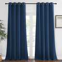 NICETOWN Bedroom Curtain Room Darkening Drapery 102 inches Length - Home Fashion Thermal Insulated Grommet Room Darkening Curtain for Living Room (Moroccan Blue, 1 Panel, 52 x 102 inches)