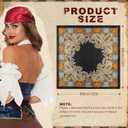 AWAYTR Pirate Costume Accessories Set for Men and Women, Comes with Head Scarf, Necklace, Sash Belt, Eye mask (Black)