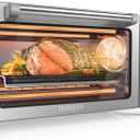 Nuwave Bravo Pro Smart 21QT Toaster Oven Air Fryer Combo, Convection Oven Countertop, 10 Functions all in 1, with Even & Quick Crisp Technology, 50-450F, 1800W, Stainless Steel