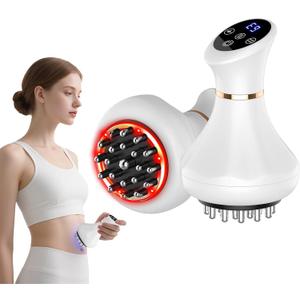 GDQ Lymphatic Drainage Massager & Anti Cellulite Massage Tool,Body Sculpting Machine,Helps Reduce Stretch Marks & Cellulite, Pain Relief Devices for Sciatica Nerve, Arms, Hip, Legs, Muscle (White)