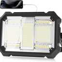 400W 32000MAh Rechargeable Work Light, 206 LED 32000LM Portable Flood Light with Standinfinitely dimmable function, IP66 Waterproof 4 Modes LED Job Site Lighting Flashlights for Mechanic Car Repair