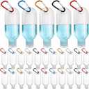100PCS Value Hand Sanitizer Bottles with Keychains, 2OZ Travel Bottle With Clips, Portable Travel Size Bottle Squeeze Containers for Hand Sanitizer Holder with Lid - Leak Proof, Refillable