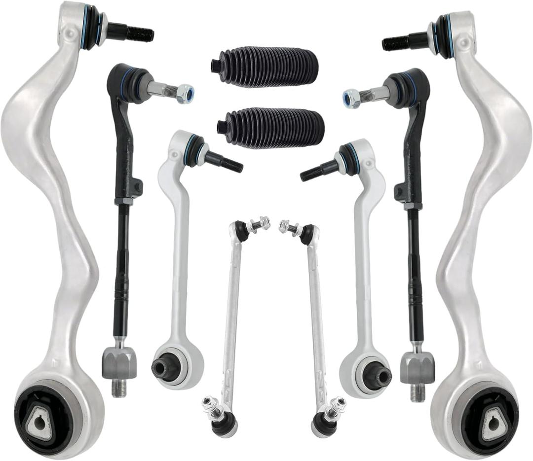 Front Control Arms With Ball Joints Sway Bar Links Tie Rods Suspension kit Compatible with BMW 1 3 Series E90 E91 E92 E87 E88 128i 135i 325i 328i 330i 335D 335i 335iS M3 Z4 RWD