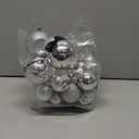 Christmas Ball Ornaments - 43pcs Shatterproof Christmas Tree Decorative Hanging Ornaments with Loop for Xmas Holiday Party Wreath Home Decoration (Silver)