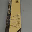 4PCS Cooking Utensils Set, Stainless Steel Kitchen Utensils Set, Durable Kitchenware Set for Cooking, Utensils Set with Slotted Serving Spoon, Spaghetti Fork, Ladle, Solid Serving Spoon