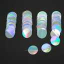 Cheerland Iridescent Party Decorations Holographic Circle Garlands Disco Theme Birthday Decorations Bachelorette Hanging Streamers Banner Graduation Decor New Year Bachelorette Euphoria Party Supplies