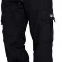 DREAM USA Men's Heavyweight Fleece Cargo Sweatpants (X-Large, Black)