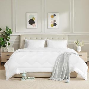 Hometec Down Alternative Duvet Insert 100% Cotton White Queen Size