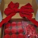 25 Pcs Red Velvet Tree Topper Christmas Ornaments