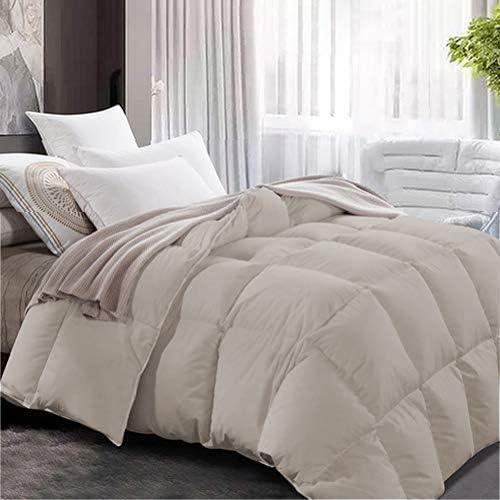 MAPLE DOWN Soft California King Size Comforter Duvet Insert-Down Alternative Comforter with Corner Tabs-Lightweight Fluffy Breathable Machine Washable(Light Brown, 102"x96")