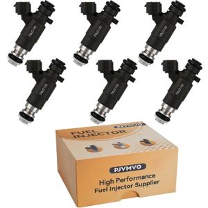 FBJC100 Fuel Injectors, Compatible with/Infiniti G35 QX4 I30 FX35 3.5L V6 2001-2004,Compatible with/Nissan 350Z Pathfinder Maxima 3.5L/3.0L V6 2001-2004, |4 Holes| |Set of 6|,Replace#166005L700,FJ653
