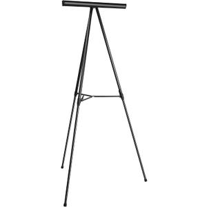 Amazon Basics High Boardroom Height Adjustable Flipchart Whiteboard and Display Easel Stand for Paper Pads and Signage, Portable, Collapsible Telescope Tripod, 37 x 18 x 28 in, Black, W94 X H71 Cm