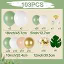 DataMoon Sage Green Baby Shower Decorations 125PCS Green Balloon Arch Kit, Balloon Boxes, Backdrop for Woodland Jungle Theme Baby Shower Decor Gender Reveal Birthday Party Supplies