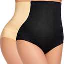 Women's Tummy Control Shapewear Panties Hi-Waist Body Shaper Underwear Slimming Briefs Compression Minimalist