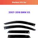 KPY Rain Guards Fit for 2007-2018 BMW X5, Out-Channel Window Visors Vent Wind Deflectors 4PC, Car Accessories for 07-18 BMW X5