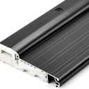 Blulu 36" Aluminum Exterior Door Threshold 4 9/16" Swing Threshold Black Heavy Duty Aluminum Door Sill Pan for Weatherproof & Easy Install for Residential/Commercial Use