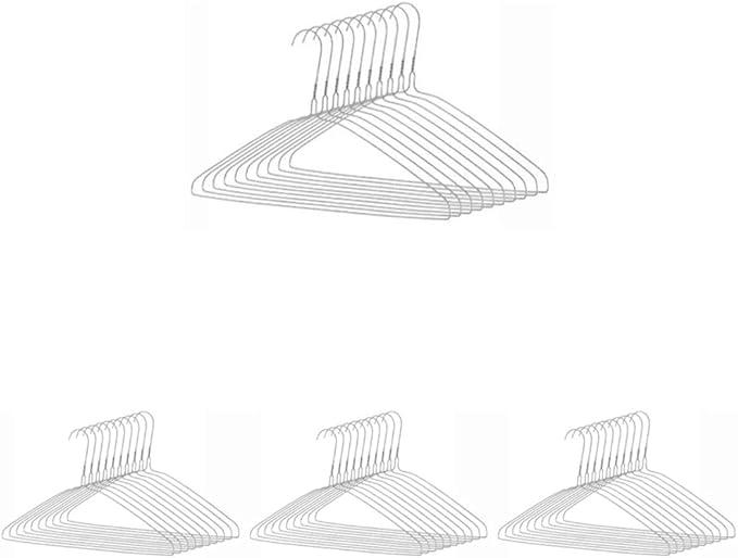 Whitmor Everyday Hangers Set of 10, Silver