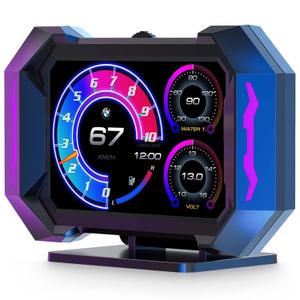 ACECAR OBD2 Gauge Display Car HUD Head Up Display Multi-Function Tachometer Digital OBDII Speedometer with Car Speed MPH Altitude Driving Direction Slope Meter for Most Vehicles After 2008 ACECAR OBD2 Gauge Display Car HUD Head Up Display Multi-Function Tachometer Digital OBDII Speedometer with Car Speed MPH Altitude Driving Direction Slope Meter for Most Vehicles After 2008