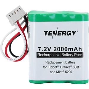 Tenergy 7.2V 2000mAh Replacement Battery for iRobot Braava 380 380t 390 390t & Mint 5200 5200B 5200C