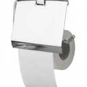 Toilet Paper Holder with Cover Tissue Roll Storage Rack Storage Dust-Proof for Kitchen & Bathroom-Stainless Steel