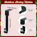 Christmas Stocking Holders Mantel Hook Hangers Fireplace Hooks Hanger Christmas Stocking Hook Fireplace Hanger Grip for Christmas Party Decorations (Black)