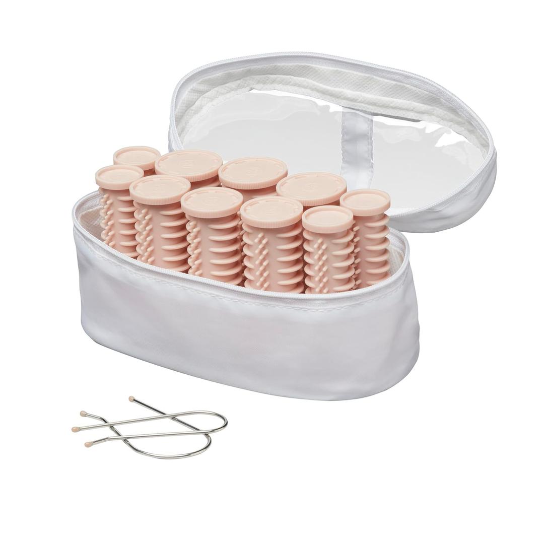 Conair Instant Heat Compact Hot Rollers for Long, Medium, and All Hair - Hair Curler - Hair Roller Clips Included - 1 1/4-inch, 1-inch, and 3/4-inch Rollers