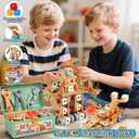 Kids Tool Set with Drill,155Pcs Toddler Tool Set with Toolbox,STEM Montessori Toys for 3 4 5 Year Old,Pretend Play Kid Toy,Educational Construction Toy for 3-5 Year Old Boy Girl,Birthday Gift for Kids