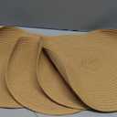 SHACOS 15 inch Round Braided Placemats Set of 4 Cotton Polyester Place Mats Washable Kitchen Dining Table Mats for Dinner Party Table Decor (Camel, 4)