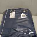 NICETOWN Sound Blocking Black Out Curtains for Patio Door, Heavy-Duty Space Divider Curtains for Living Room, Lined Insert Noise, Blackout, Thermal Insulation Drapes for Closet (Navy, 95-inch Long) (62"W x 95"L (Pack of 2))