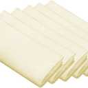 Surmente 20-Inch Polyester Cloth Napkins Linen Dinner Napkins - Set of 12 for Weddings, Banquets, or Restaurants (1-Dozen) (Ivory)