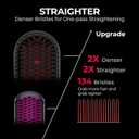 TYMO Hair Straightener Brush - Upgraded Ionic Plus Straightening Brush with Dense Bristles, 16 Temps, Dual Voltage | Ceramic Hot Comb for Women | Flat Iron for Thick Curly Hair, Black