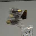 Wood Furniture Leg Sofa Legs 4 Inch Brown Round Tapered Mid-Century Modern Feet with Brass Base Replacement Legs for Cabinets,Coffee Table,Ottoman,TV Stand,Loveseat,Armchair Set of 4