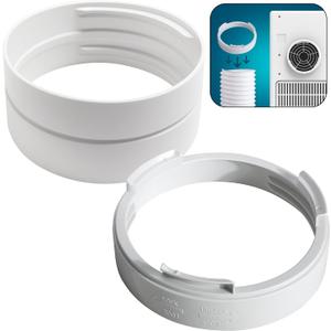 DECOHS 5.9 Inch Portable Air Conditioner Exhaust Hose Coupler Mobile Air Conditioning Accessories for AC Exhaust Hose Coupler Extension (White Circular)