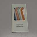 Nightingale Silicone Smoothie Straws - Flexible, Reusable Wide Drinking Straw with Cleaning Brush -Compatible w/Stanley 30oz - Bendy Boba Straws- Food-Safe, No BPA, Dishwasher Safe - Set of 6