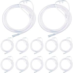 10 Pack 6.56Ft Nasal cannulas for Oxygen,Soft Oxygen Tubing for Adults, Super Soft Nasal Cannula with Curved Nose Piece, Oxygen Nasal Cannula