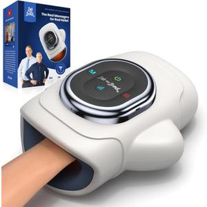 BOB AND BRAD Hand Massager with Heat and Compression, Individual Fingers, FSA-HSA Eligible, Cordless Portable HandSpa Pro Hand Massager for Arthritis and Carpal Tunnel, Pain Relief