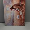 Jesus And Lamb Canvas Wall Art Christ Jesus Finds The Lost Lamb The Shepherd Painting Picture Wall Decor Religious Beliefs Poster Print Artwork for Living Room Bedroom Church Home Decoration (24"L x 16"W)