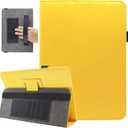 Universal 10 10.1 11 Inch Tablet Case, Viclowlpfe Protective Folio Stand Android 16 15 Case for 9.6-11 Inch Tablet with Hand Strap and Cards Slots, Lemon Yellow