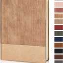 Lined Journal Notebook for Work College Ruled Note Book 7.2"x9.6" B5 PU Leather Daily Journaling 160 Pages for Women Men Writing Home School Supplies Business RoseGold (09-RoseGold-1pack)