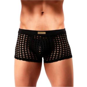 Arjen Kroos Mens Boxer Briefs Breathable Hot Mesh Underwear, (L, Black)