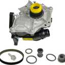 Engine Water Pump with Belt Fit for Volkswagen Jetta Tiguan Audi A4 Q7 Thermostat Housing Assembly # 06K121011B
