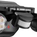 OREiN Motion Sensor Outdoor Security Light, Adjustable Dual-Head LED Flood Light, 3 Modes(Motion/Manual/Dusk to Dawn), 150W Equivalent 5000K, IP65 Waterproof Exterior Lighting, Hardwired, Black