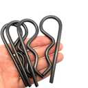 4 Pcs Heavy Duty Hitch Pins Clip R Clips Spring Retaining Wire Hair Pins Cotter Pin Strong Spring Tension Large Carter Pin R clip large for trailer Tractors Mower Cart Truck Black zinc M5x100mm