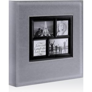 Ywlake Photo Album 4x6 600 Pockets Photos, Extra Large Capacity Family Wedding Picture Albums Holds 600 Horizontal and Vertical Photos Grey