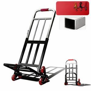 BiteBoom 300LBS Heavy Duty Foldable Hand Truck with Stair Climbing Wheels, Portable Folding Dolly Cart for Moving, Travel, Shopping and Office Use